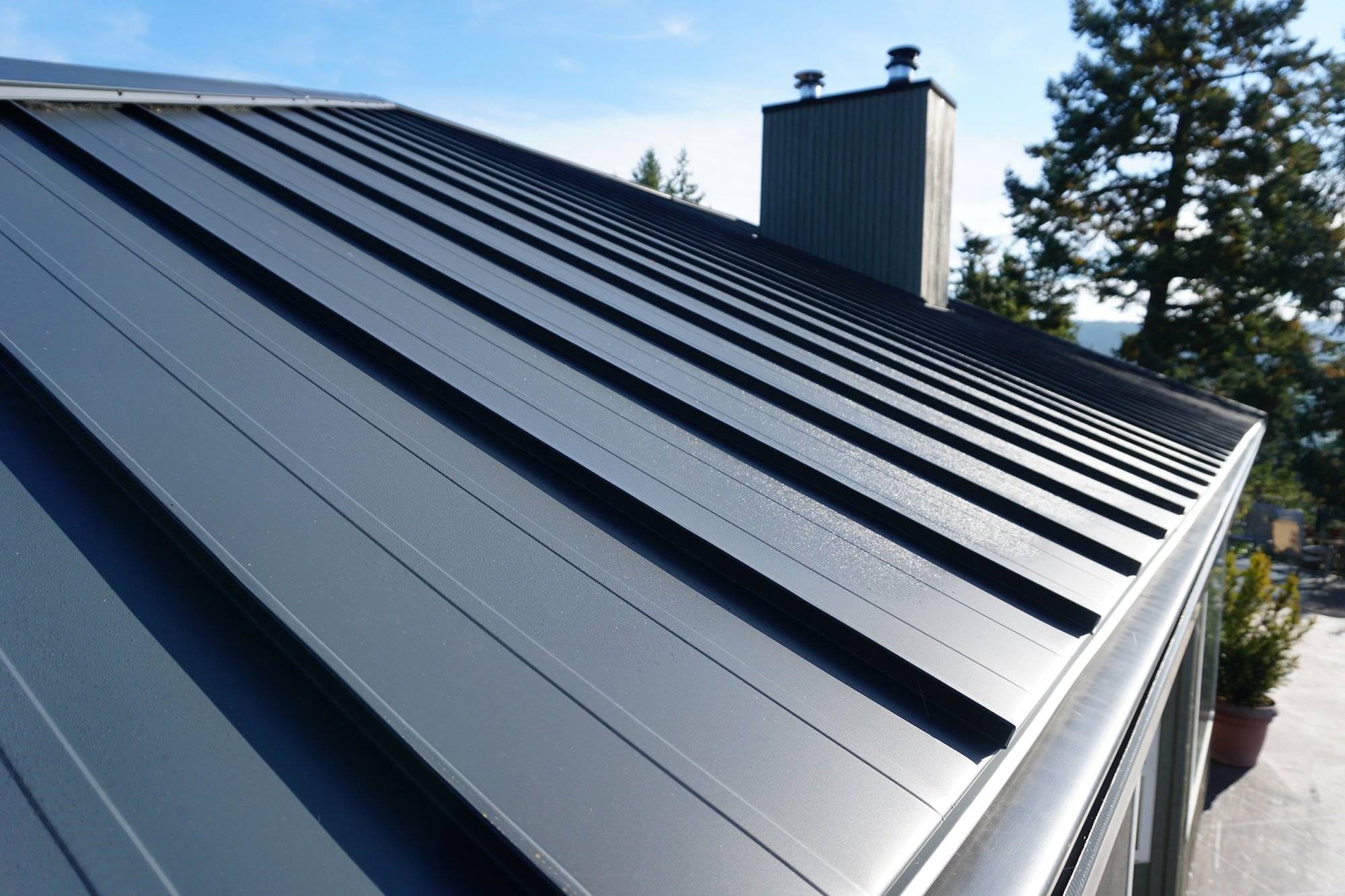 Bcbc17003 Halfmoon Bay, Bc V0N1Y2 Interlock Metal Roofing Deep Charcoal Aluminum Standing Seam Roof