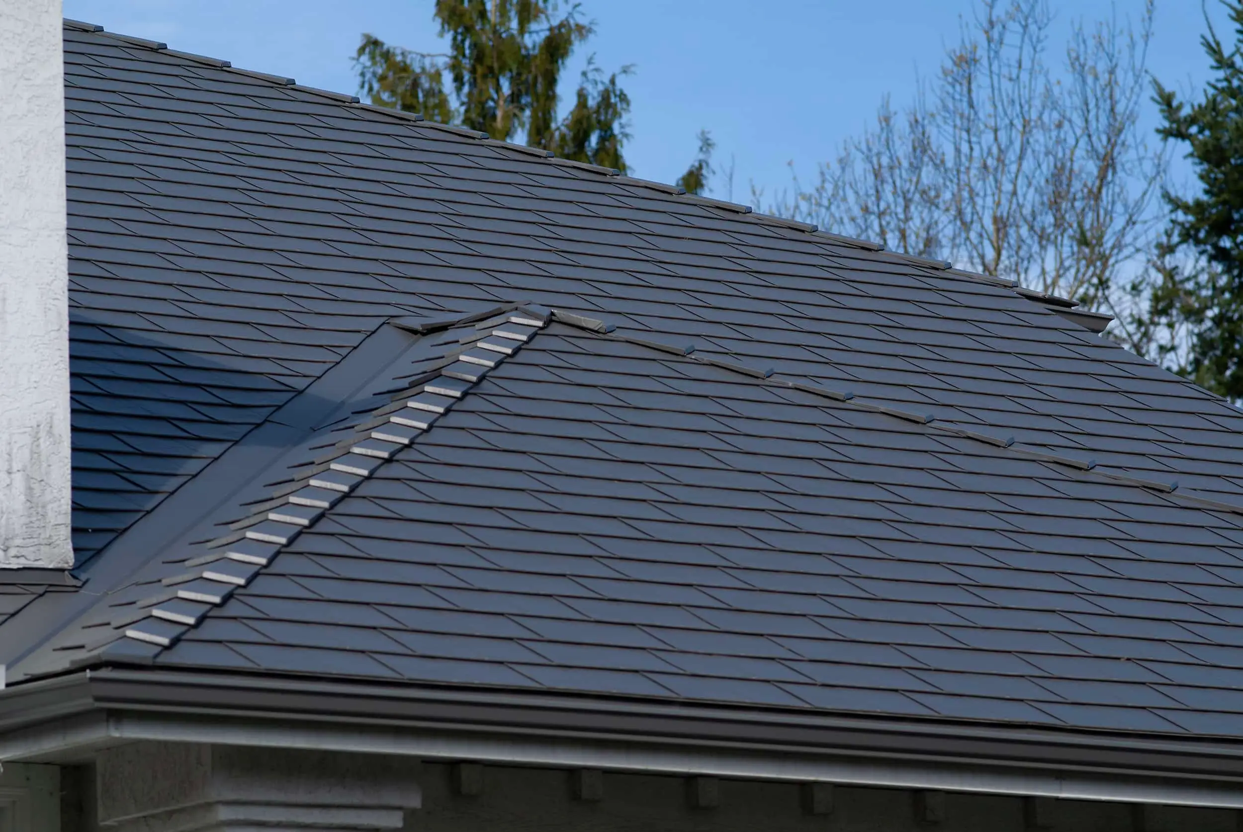 Bcgv14031 Surrey, Bc V4N1H7 Interlock Metal Roofing Musket Grey Aluminum Slate Roof Metal Shingles