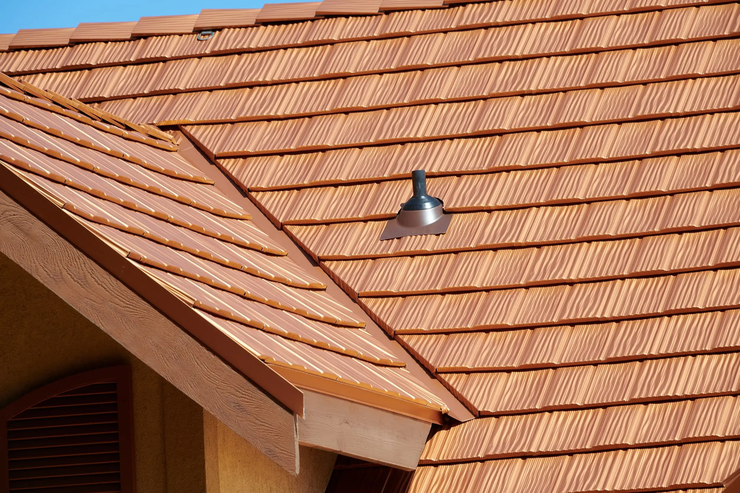 Bellingham, Wa 98229 Interlock Metal Roofing Copper Penny Aluminum Shake Roof House Pipe Vent
