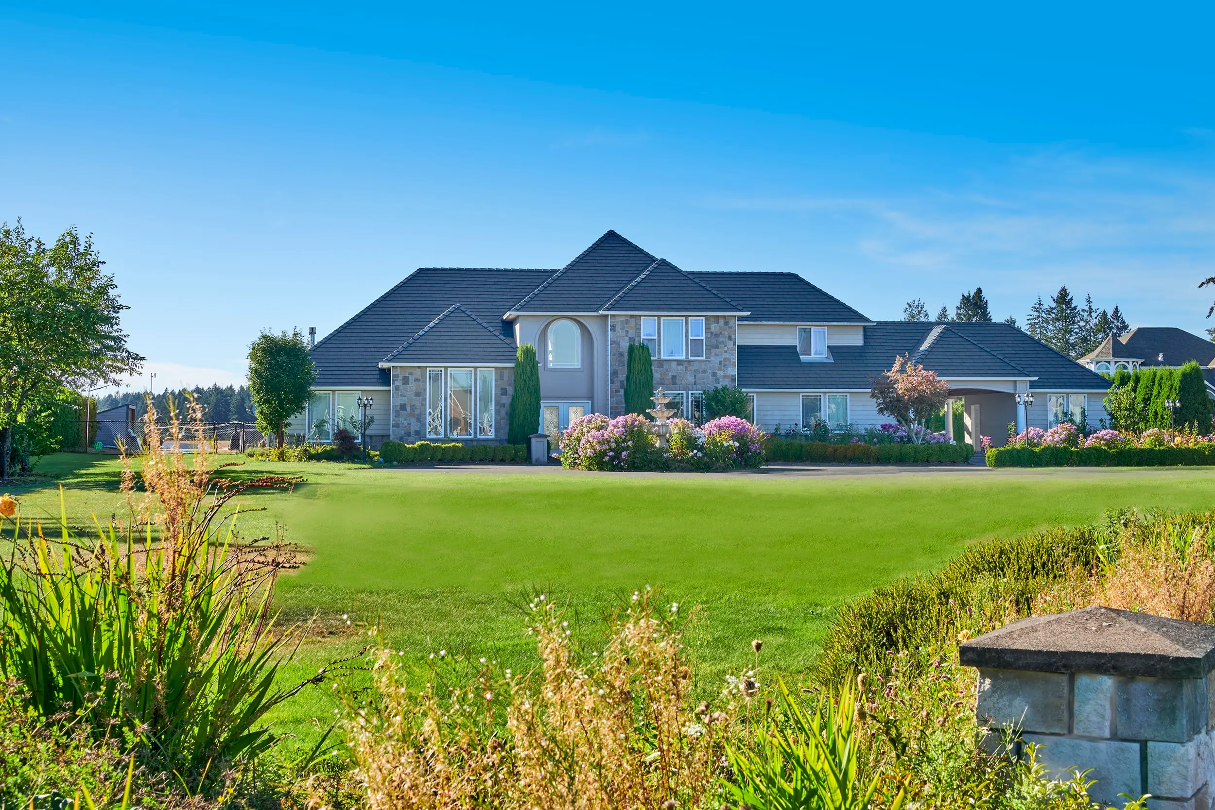 Spanaway, Wa 98387 Interlock Metal Roofing Deep Charcoal Aluminum Cedar Shingle Roof Landscape